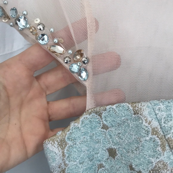 Decode 1.8 formal dress Size 2. Teal and Gold - Picture 5 of 8